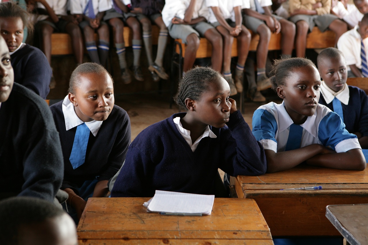 students in class learning